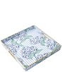 8 Oak Lane Hydrangea Stem Square Tray, Color:Blue - Image 1