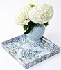 8 Oak Lane Hydrangea Stem Square Tray, Color:Blue - Image 3