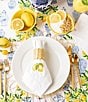 8 Oak Lane Lemon Embroidered Dinner Napkin, Set of 6, Color:White - Image 2