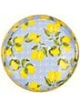 8 Oak Lane Lemon Round Tray, Color:Yellow - Image 1