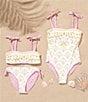 A Loves A Big Girls Reversible Bandeau One-Piece Swimsuit, Color:Traditional Bloom - Image 5