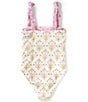 A Loves A Big Girls Reversible Bandeau One-Piece Swimsuit, Color:Traditional Bloom - Image 2
