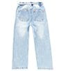 Color:Medium Blue - Image 2 - Big Girls 7-16 Belted Straight Hem Denim Pants