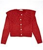 Color:Scarlet - Image 1 - Big Girls 7-16 Capelet Collar Sweater