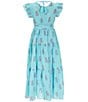 A Loves A Big Girls Family Matching Flutter Sleeve Maxi Dress, Color:Cloud Blue - Image 2