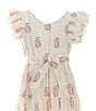 Color:Ivory - Image 3 - Big Girls 7-16 Family Matching Flutter Sleeve Maxi Dress