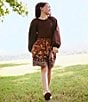 A Loves A Big Girls Printed Tiered Mini Skirt, Color:Rouge/Multi - Image 4