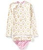A Loves A Big Girls Rashguard Two-Piece Swimsuit, Color:Traditional Bloom - Image 2