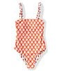 A Loves A Big Girls Reversible Bandeau One-Piece Swimsuit, Color:Rio Block - Image 1