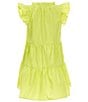 Color:Pistachio - Image 2 - Big Girls 7-16 Ruffle Cap Sleeve A-Line Tiered Dress