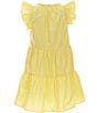 Color:Daffodil - Image 2 - Big Girls 7-16 Ruffle Cap Sleeve A-Line Tiered Dress