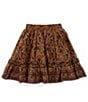 A Loves A Big Girls Ruffle Mini Skirt, Color:Navy/Multi - Image 1