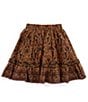 A Loves A Big Girls Ruffle Mini Skirt, Color:Navy/Multi - Image 2