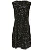 A Loves A Big Girls Sequin Bow Detail Dress, Color:Black - Image 2