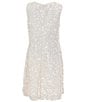A Loves A Big Girls Sequin Bow Detail Dress, Color:Winter White - Image 2