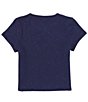 Color:Indigo - Image 2 - Big Girls 7-16 Short Sleeve Crew Neck T-Shirt