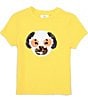 Color:Daffodil - Image 1 - Big Girls 7-16 Short Sleeve Flip Sequin Dog Graphic T-Shirt