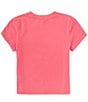 Color:Pink - Image 2 - Big Girls 7-16 Short Sleeve Flip Sequin Graphic T-Shirt