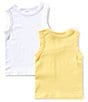 A Loves A Big Girls Sleeveless 2-Pack Seamless Tank Tops, Color:Daisy - Image 1