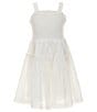 A Loves A Big Girls Sleeveless Smocked Dress, Color:White - Image 1