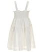 A Loves A Big Girls Sleeveless Smocked Dress, Color:White - Image 2