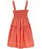 Color:Rose Coral - Image 2 - Big Girls 7-16 Sleeveless Smocked Dress