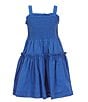 A Loves A Big Girls Sleeveless Smocked Dress, Color:Cobalt Blue - Image 1