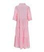 Color:Soft Pink - Image 2 - Big Girls 7-16 Striped Balloon Sleeve A-Line Midi Dress