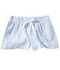 A Loves A Big Girls Striped Dolphin Shorts, Color:Blue/White - Image 1