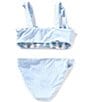A Loves A Big Girls 7-16 Tie Shoulder Bralette Reversible Two-Piece Swimsuit, Color:Blue Block - Image 4