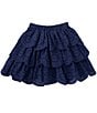 Color:Indigo - Image 1 - Big Girls 7-16 Tiered Eyelet Skirt