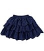 Color:Indigo - Image 2 - Big Girls 7-16 Tiered Eyelet Skirt