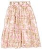 Color:Soft Pink - Image 2 - Big Girls 7-16 Tiered Foil Long Skirt