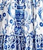 A Loves A Big Girls Tiered Pull-On Skirt, Color:Blue Multi - Image 2