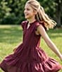 A Loves A Big Girls Ruffle Cap Sleeve Tiered Dress - Image 3