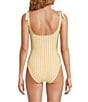 A Loves A Botanical Frames Reversible Tie Shoulder Bandeau One Piece Swimsuit - Image 6