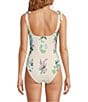 A Loves A Botanical Frames Reversible Tie Shoulder Bandeau One Piece Swimsuit - Image 2