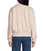 A Loves A Collared Long Sleeve Button Front Bomber Jacket - Image 2