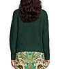 Color:Spruce - Image 2 - Crew Neck Long Sleeve Lattice Cable Knit Sweater