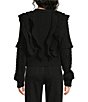 A Loves A Crew Neck Long Sleeve Ruffle Sweater - Image 2
