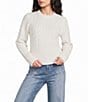 A Loves A Denim Cuffed Collared Long Sleeve Cable Knit Sweater - Image 2