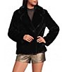 A Loves A Faux Fur V-Neck Long Sleeve Short Jacket - Image 1