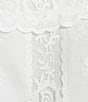 A Loves A Floral Lace Mandarin Collar Sleeveless Button Front Ruffle Hem Top - Image 4