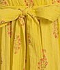 A Loves A Floral Metallic Striped Print Surplice V-Neck Short Ruffled Sleeve Tiered Maxi Dress, Color:Daisy - Image 3
