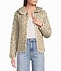 A Loves A Floral Printed Collared Scoop Neck Long Sleeve Reversible Quilted Jacket - Image 1