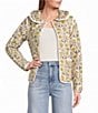 A Loves A Floral Printed Collared Scoop Neck Long Sleeve Reversible Quilted Jacket - Image 2