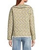 A Loves A Floral Printed Collared Scoop Neck Long Sleeve Reversible Quilted Jacket - Image 3