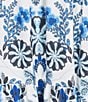 A Loves A Floral Woven Spaghetti Strap Square Neck Shift Flounce Midi Dress, Color:Blue Multi. - Image 3