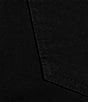 Color:Black - Image 4 - High Rise Denim Slit Front Pencil Midi Skirt