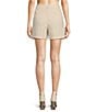 Color:Taupe - Image 2 - High Rise Pleated Linen Coordinating Shorts